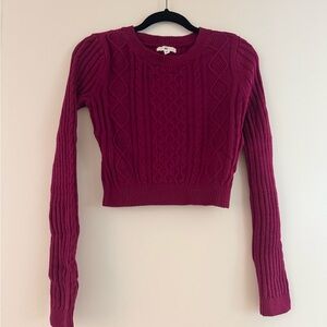 BP Ribbed Knit Sweater in Rich Burgundy
